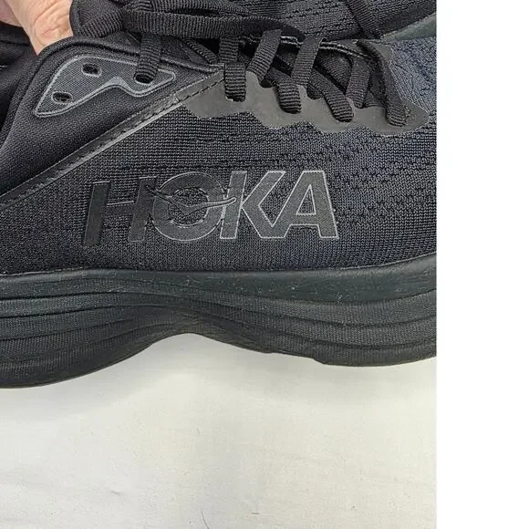 Hoka One Bondi Women's Size 9B Black Running Walking Sneaker Nurse Comfort - Picture 9 of 15